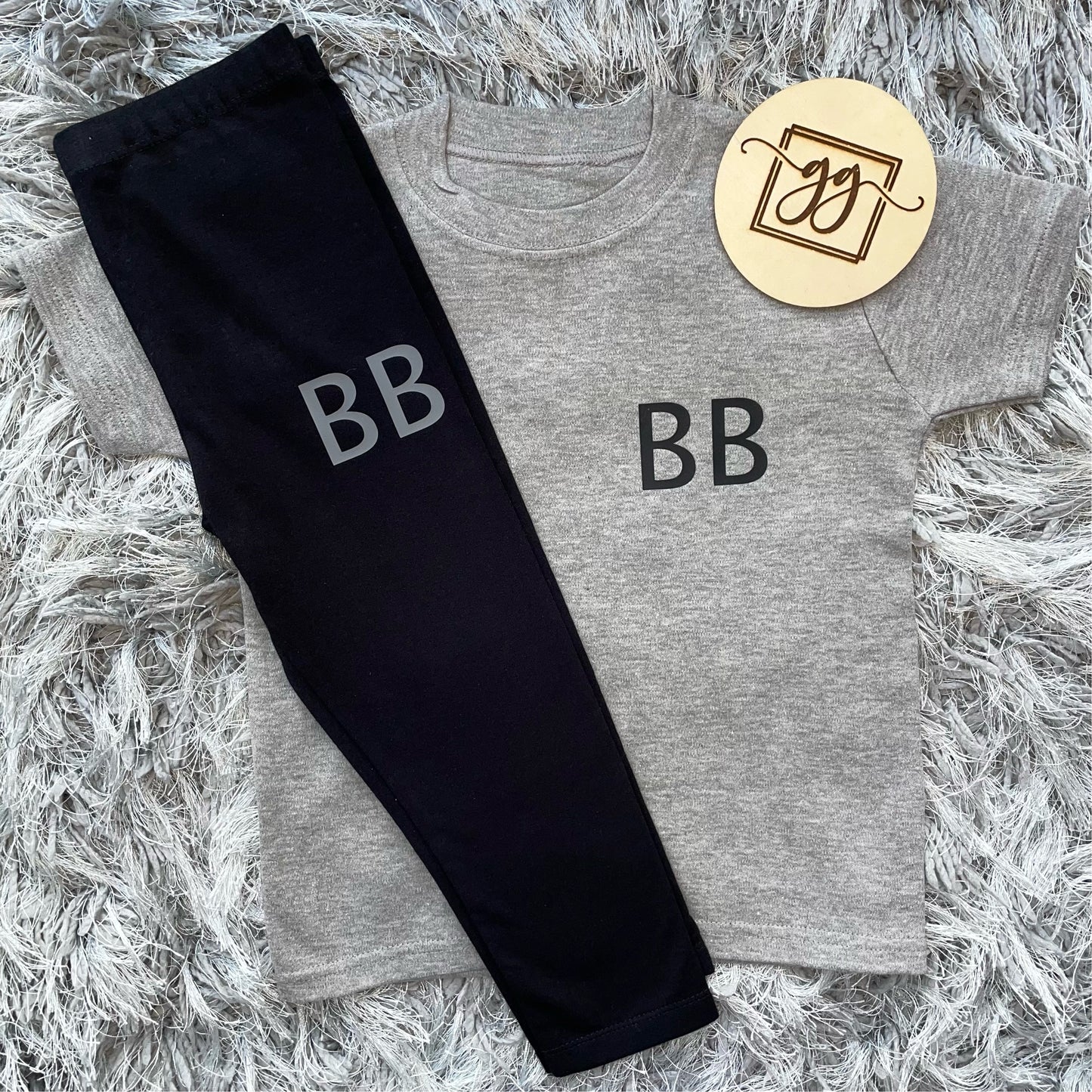 Initials T-Shirt & Leggings Set