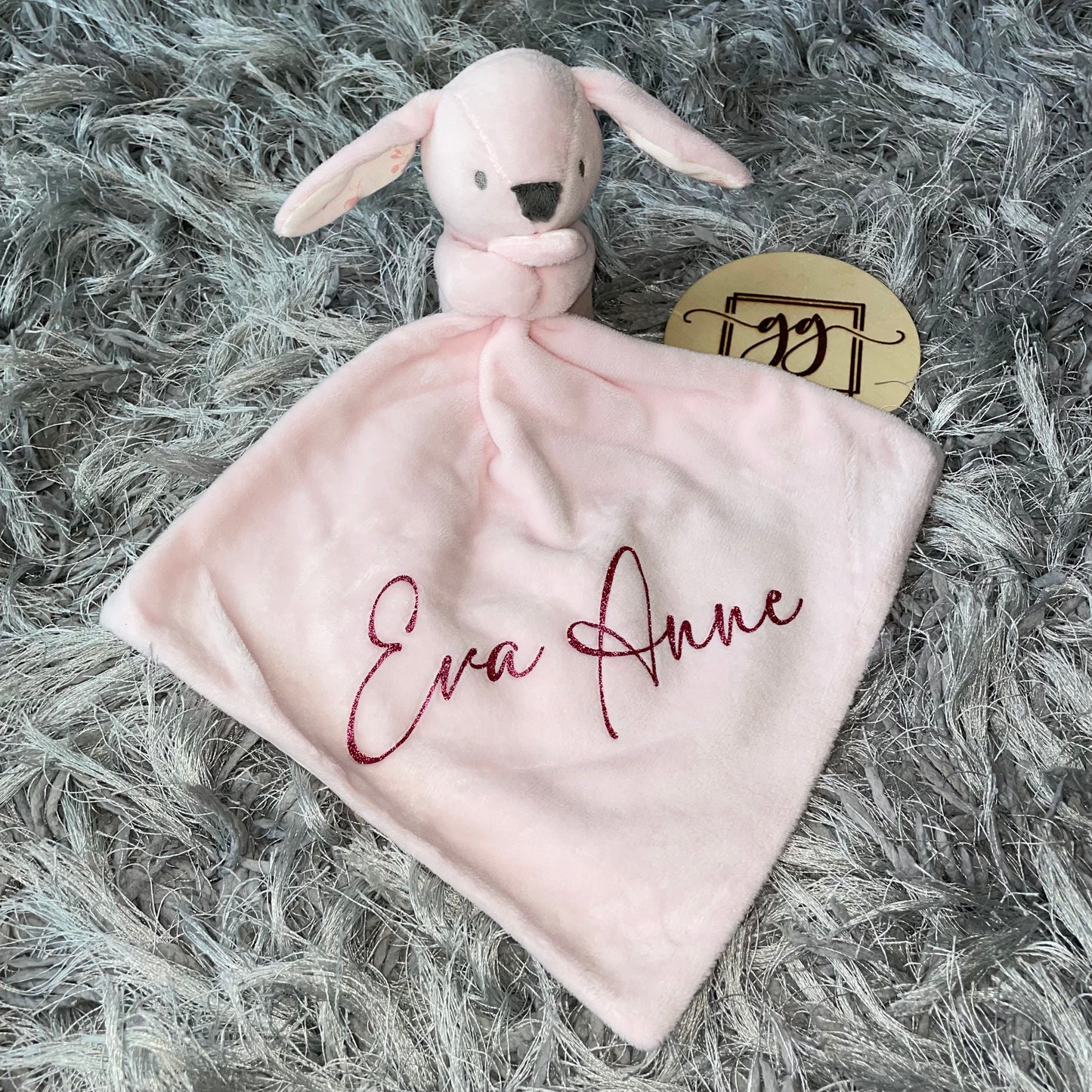 Personalised Pink Bunny Comforter