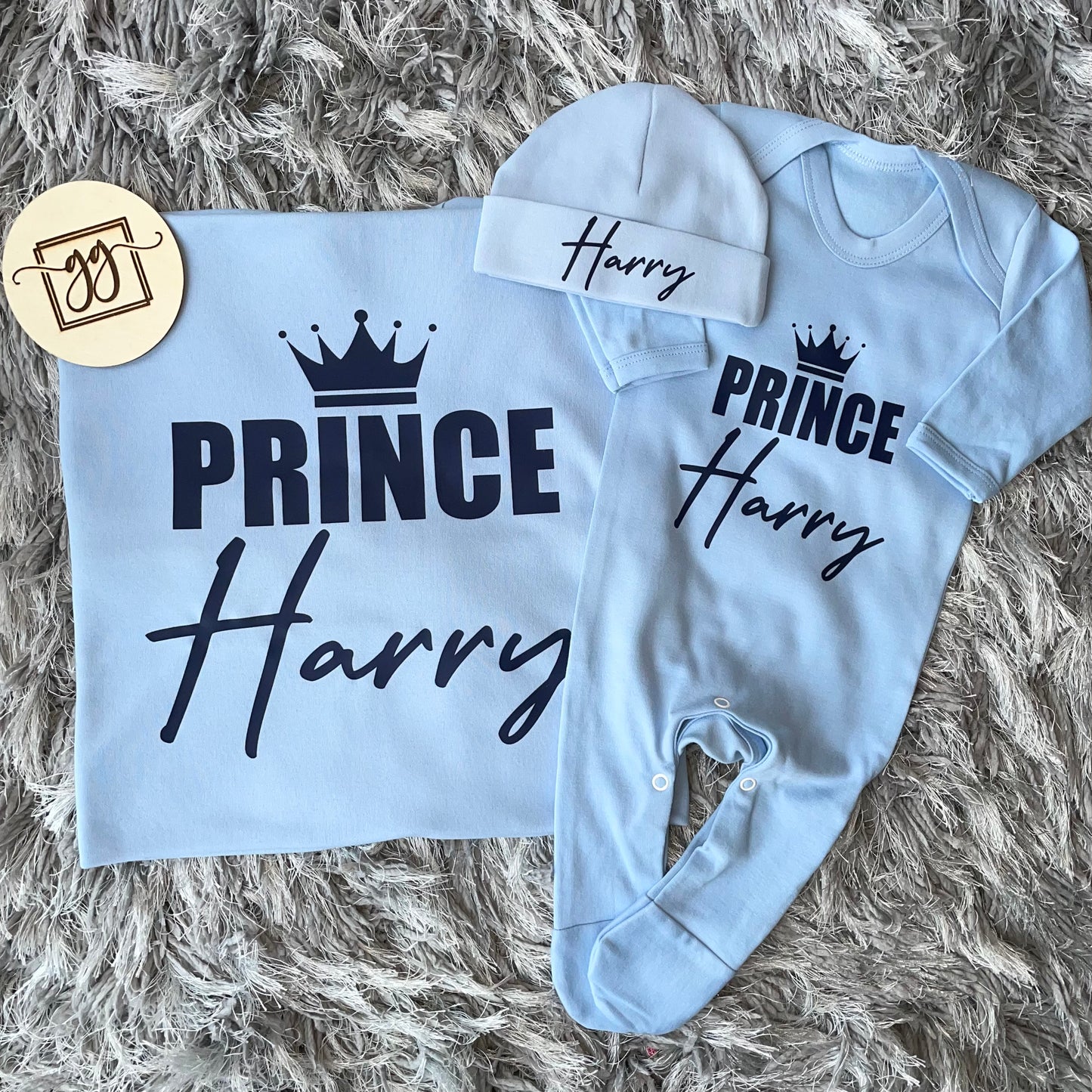 Prince Baby Grow Gift Set