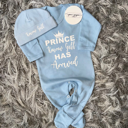 Prince Has Arrived Baby Grow Set