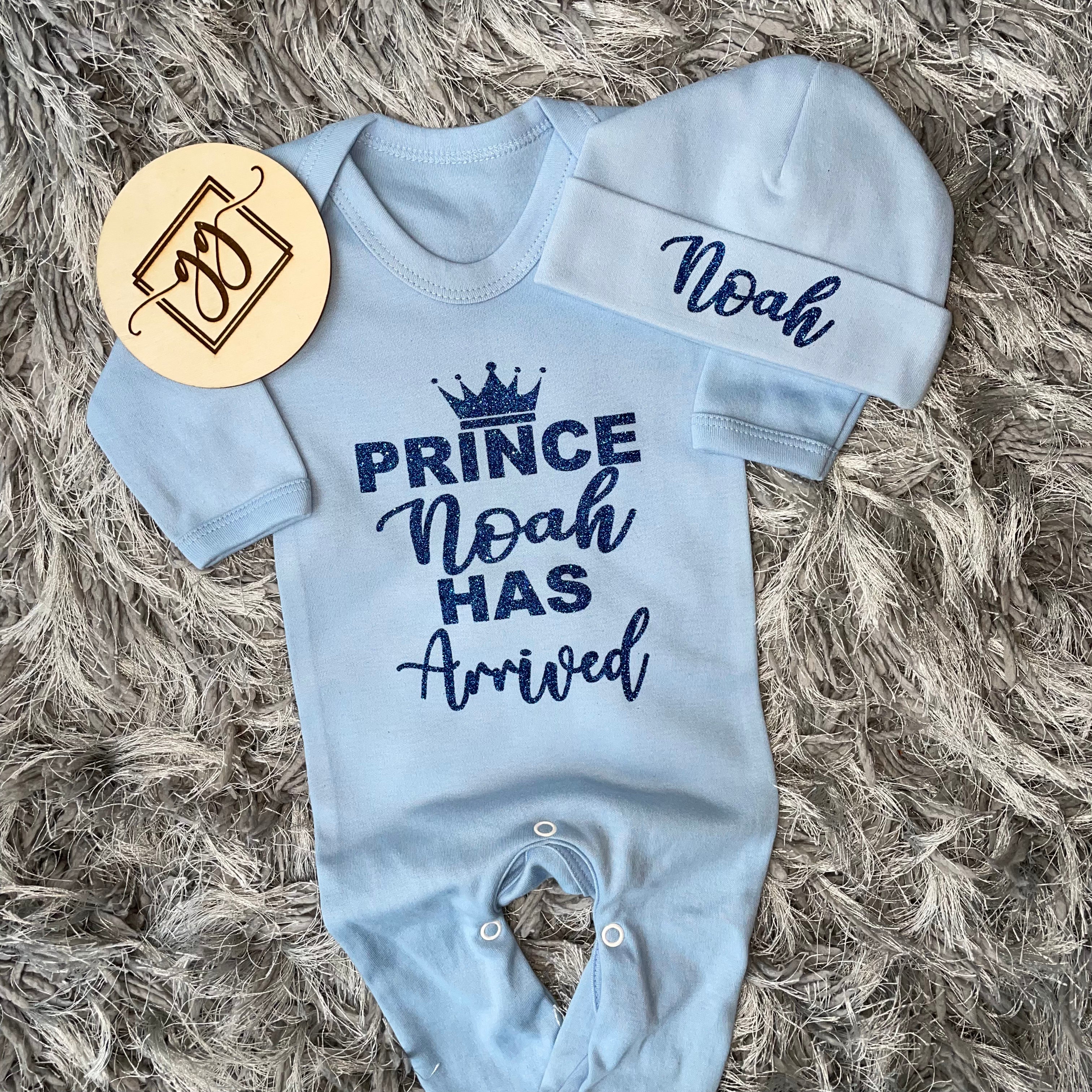 Prince Has Arrived Baby Grow Set