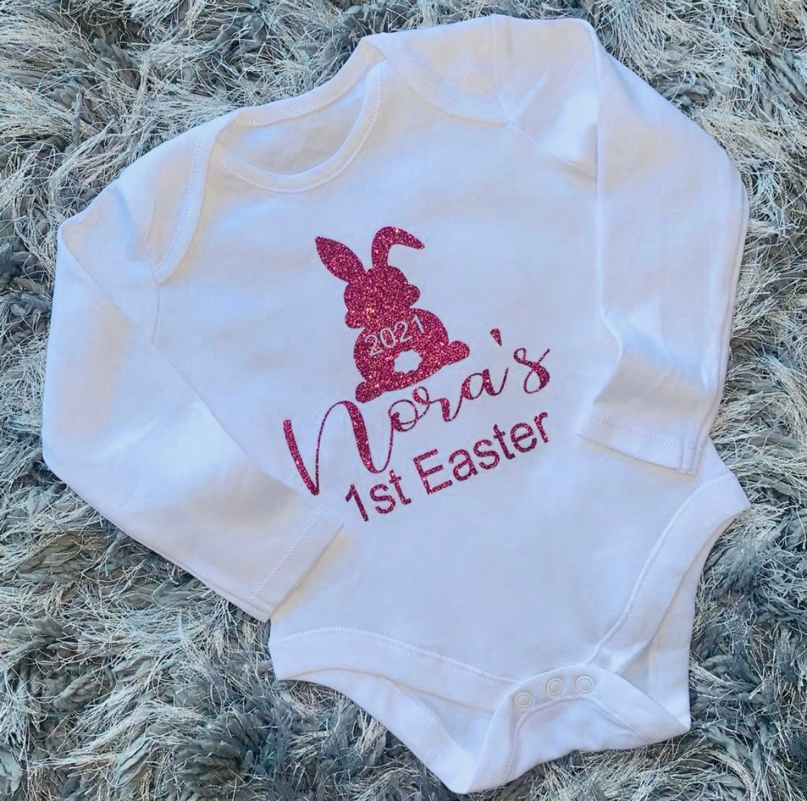 Personalised 1st Easter Bunny Baby Vest