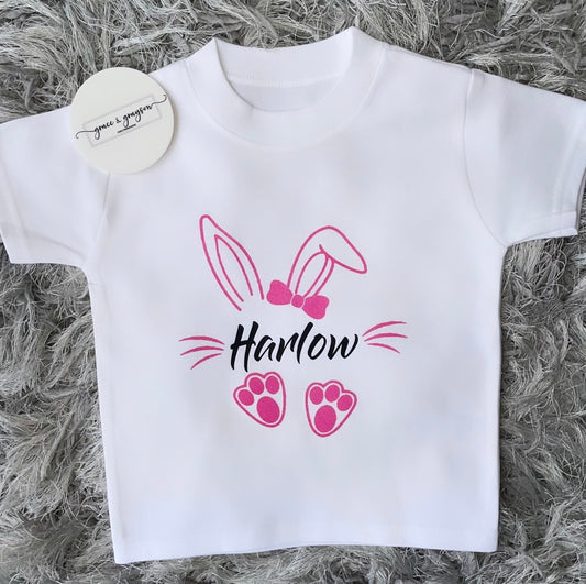 Personalised Easter Girl Bunny T-shirt