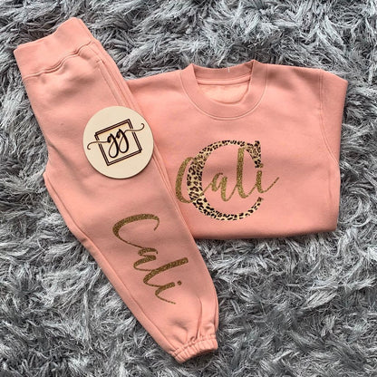 Personalised Dusty Pink Name & Initial Tracksuit