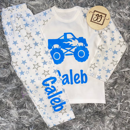 Personalised Monster Truck Pyjamas