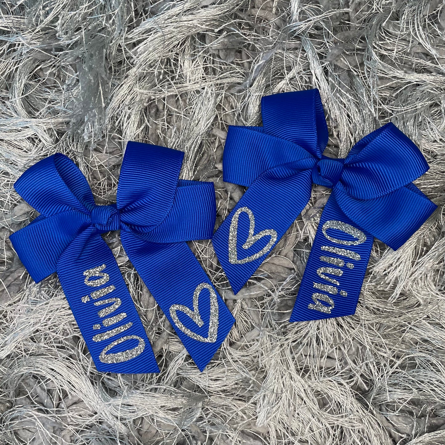 Personalised Heart Hair Bows