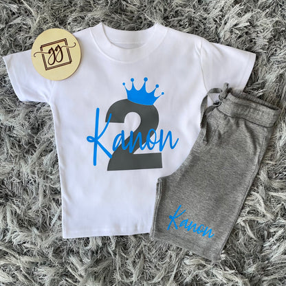 Personalised Birthday Shorts & T-Shirt Set