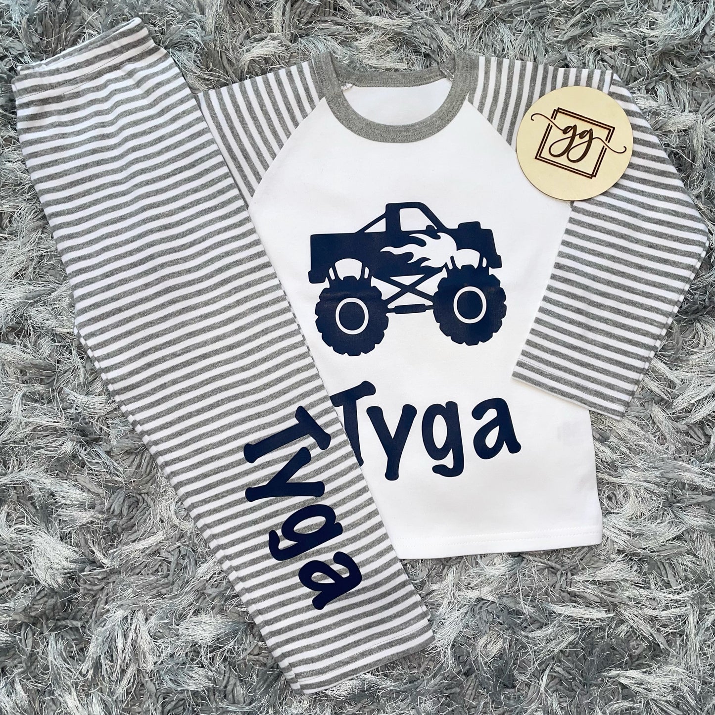 Personalised Monster Truck Pyjamas