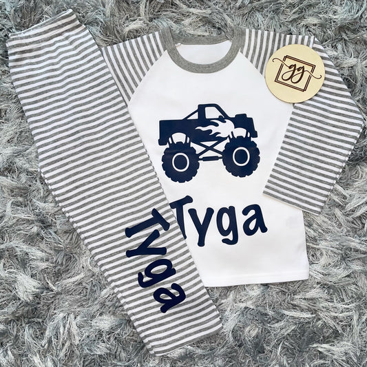 Personalised Monster Truck Pyjamas