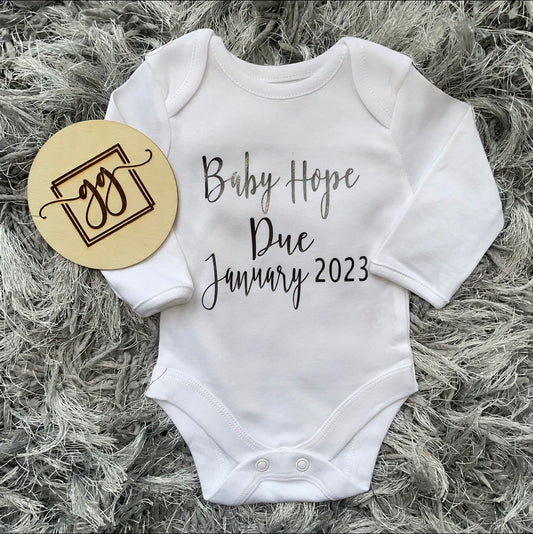 Personalised Baby Announcement Vest