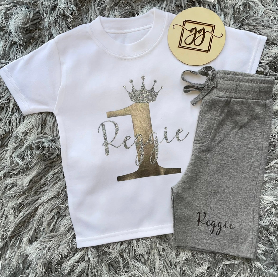 Personalised Birthday Shorts & T-Shirt Set