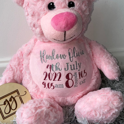 Personalised Birth Teddy Bear