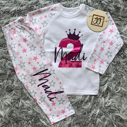 Personalised Birthday Number Pyjamas