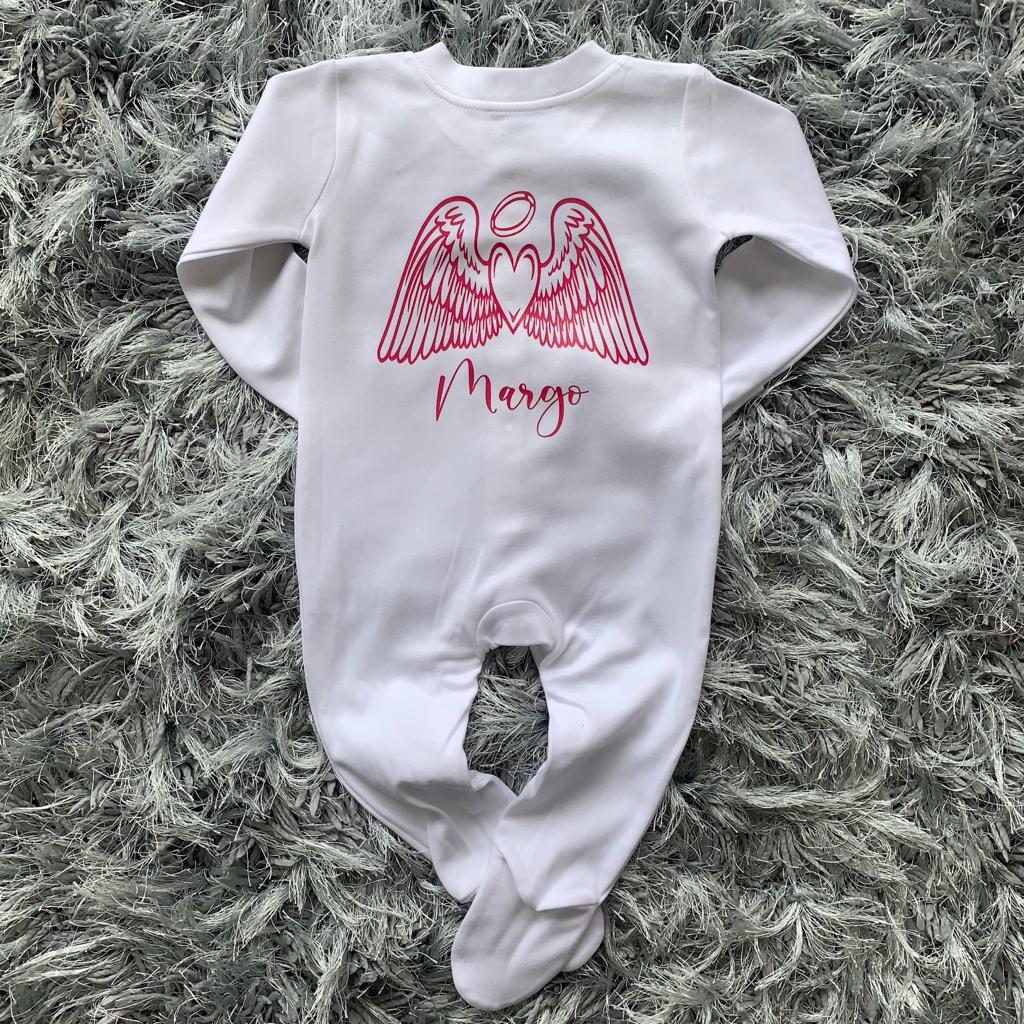 angel wings baby grow