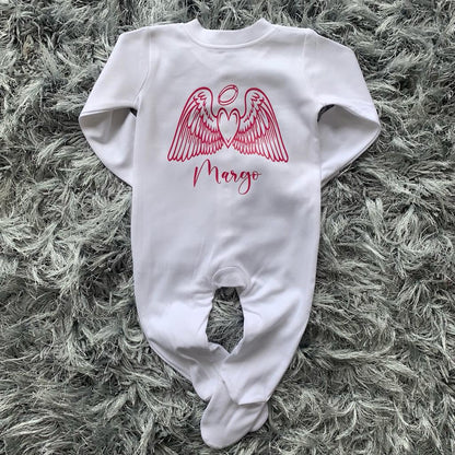 angel wings baby grow