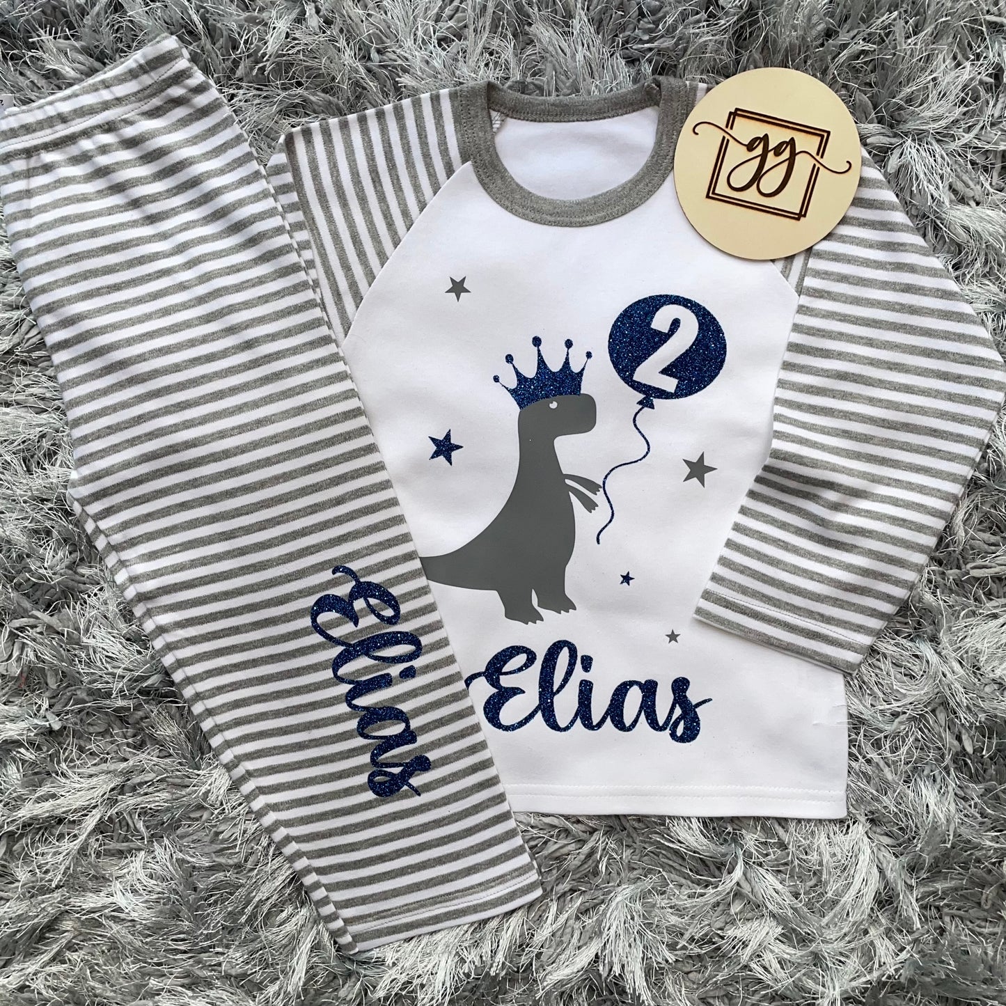 Personalised Birthday Dinosaur Pyjamas