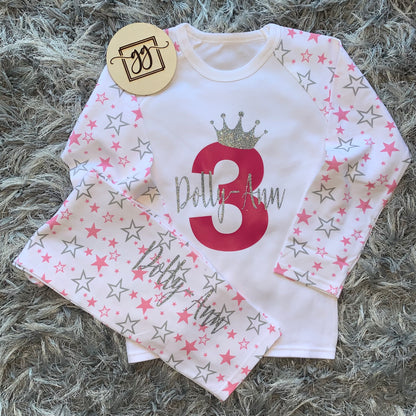 Personalised Birthday Number Pyjamas