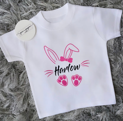 Personalised Easter Girl Bunny T-shirt