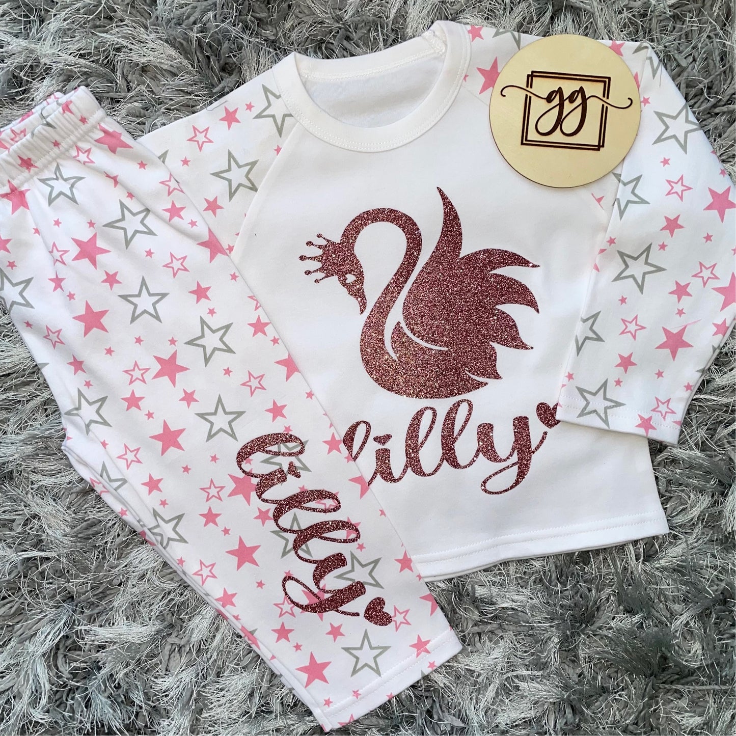 Personalised Swan Pyjamas