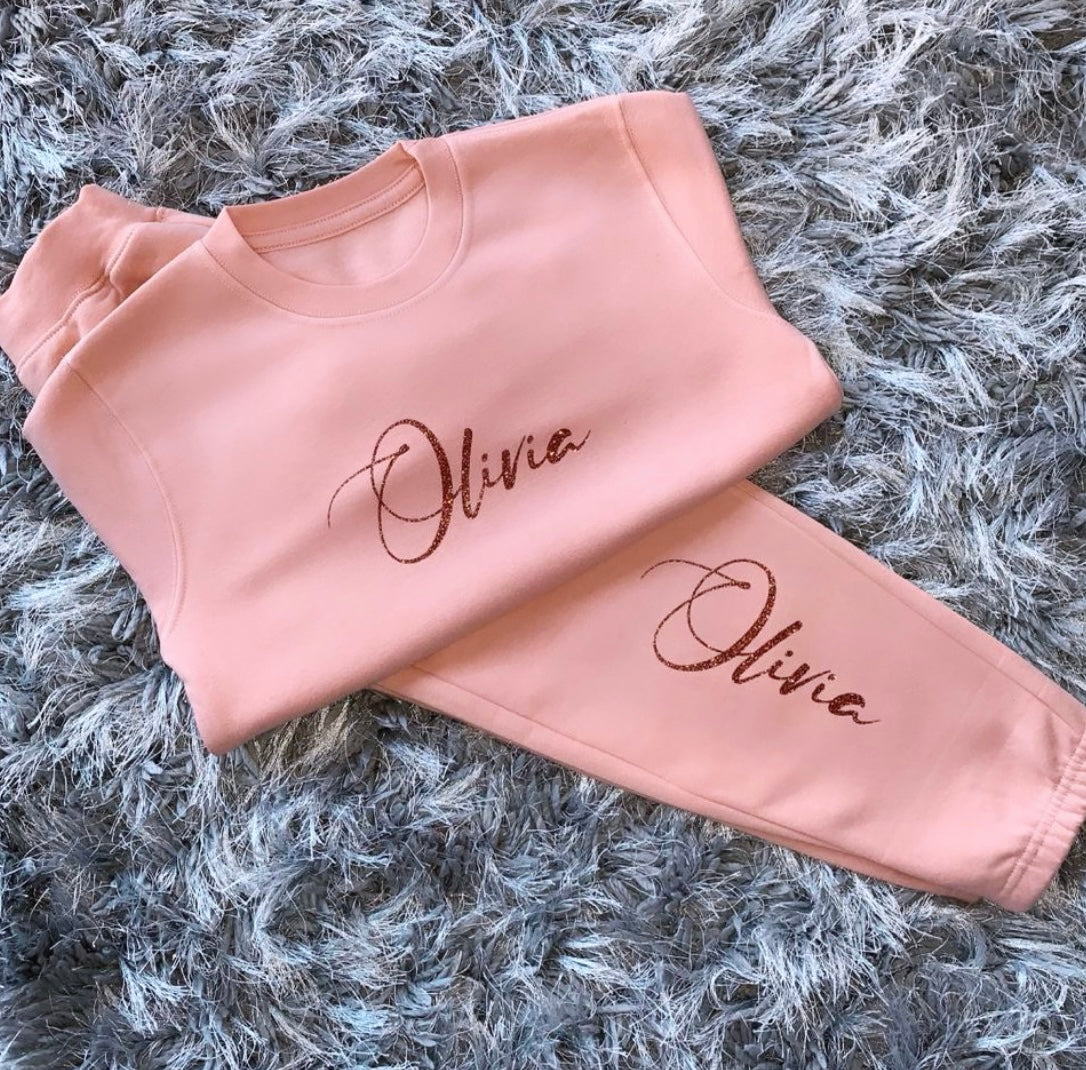 Personalised Pink Tracksuit